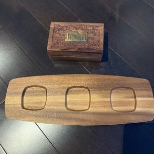 Vintage wood home decor pieces - 2 pieces